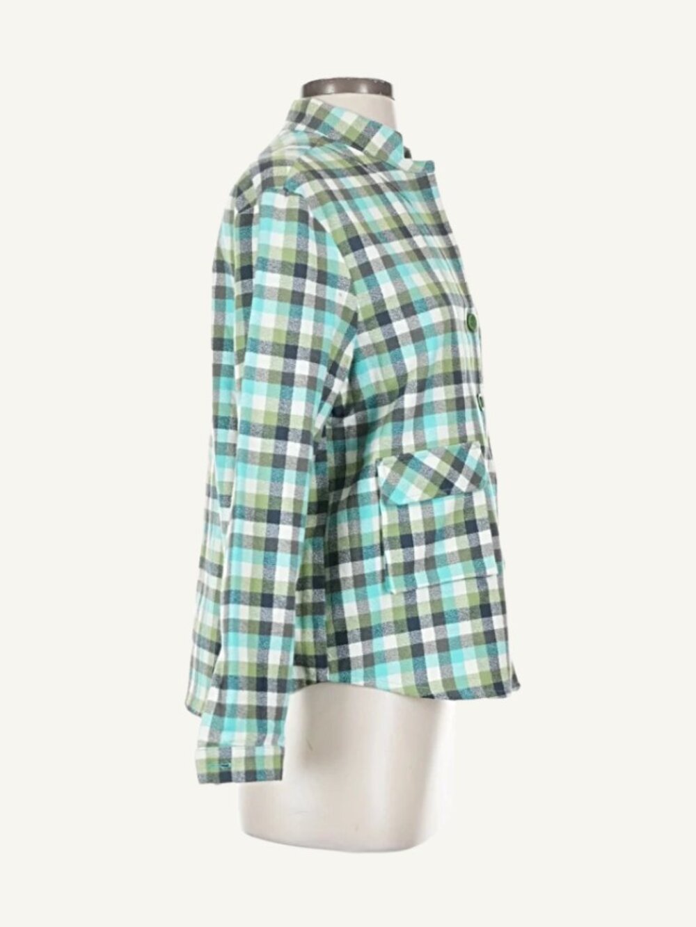 Leylie Los Angeles Plaid Shacket Jacket Size S Japanese Cotton Utility Chore - Picture 5 of 7